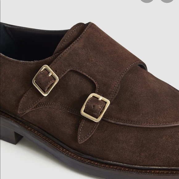 Reiss Shoes | Reiss Brown Suede Jake Double Monk Size 42 | Color: Brown | Size: 42 | Jason721's Closet